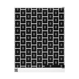 Personalized Quote Wrapping Paper - grid - Black Quote, White Background - Custom Quote