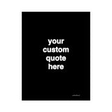 Personalized Quote Decal Sticker - Black - Custom Quote