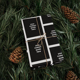 Personalized Quote Wrapping Paper - grid - Black Quote, White Background - Custom Quote