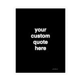 Personalized Quote Decal Sticker - Black - Custom Quote