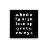 Letter print - font 2 - black