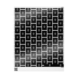 Personalized Quote Wrapping Paper - grid - Black Quote, White Background - Custom Quote