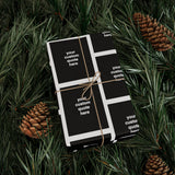 Personalized Quote Wrapping Paper - grid - Black Quote, White Background - Custom Quote