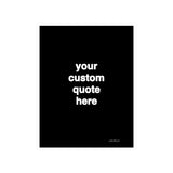 Personalized Quote Decal Sticker - Black - Custom Quote