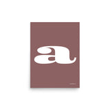 Letter print - font 3 - pink-brown