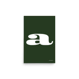 Letter print - font 3 - dark green