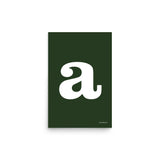 Letter print - font 2 - dark green