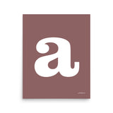 Letter print - font 2 - pink-brown