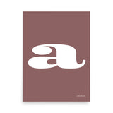 Letter print - font 3 - pink-brown