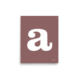 Letter print - font 2 - pink-brown
