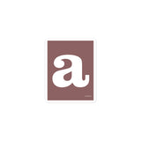Letter sticker - font 2 - pink-brown