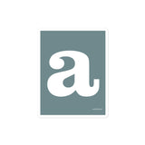 Letter sticker - font 2 - grey-teal