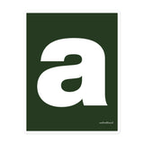 Letter sticker - font 4 - dark green