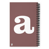 Letter notebook - spiral - dot-grid - font 2 - pink-brown
