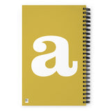 Letter notebook - spiral - dot-grid - font 2 - mustard