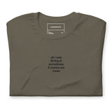 Quote shirt - embroidered - black - oh I was flirting and sometimes it comes out mean