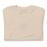 Quote shirt - embroidered - white - how bold one gets when one is sure of being loved