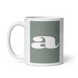 Letter mug - font 3 - muted sage